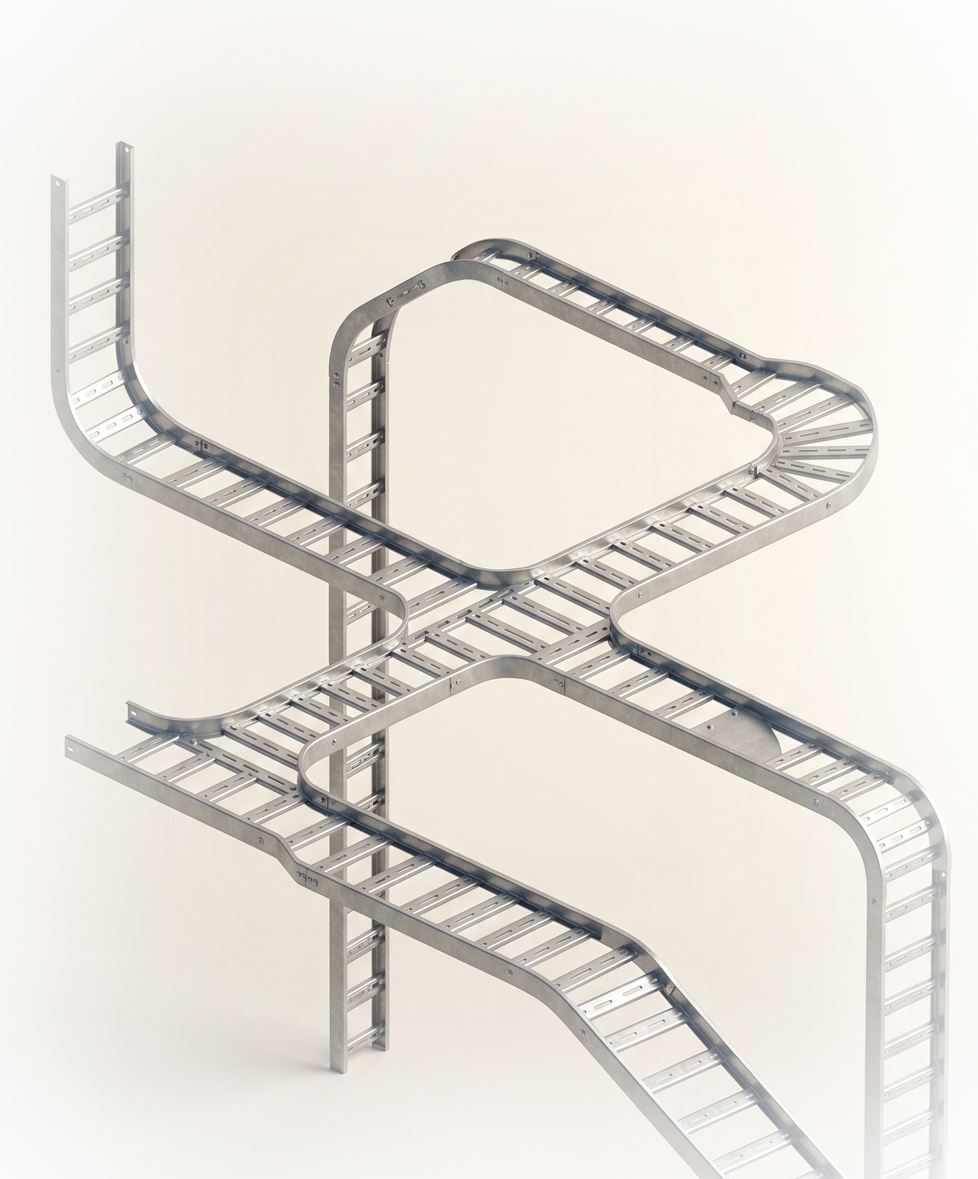 Cable ladder system manufactured at Metosu's Tangerang facility