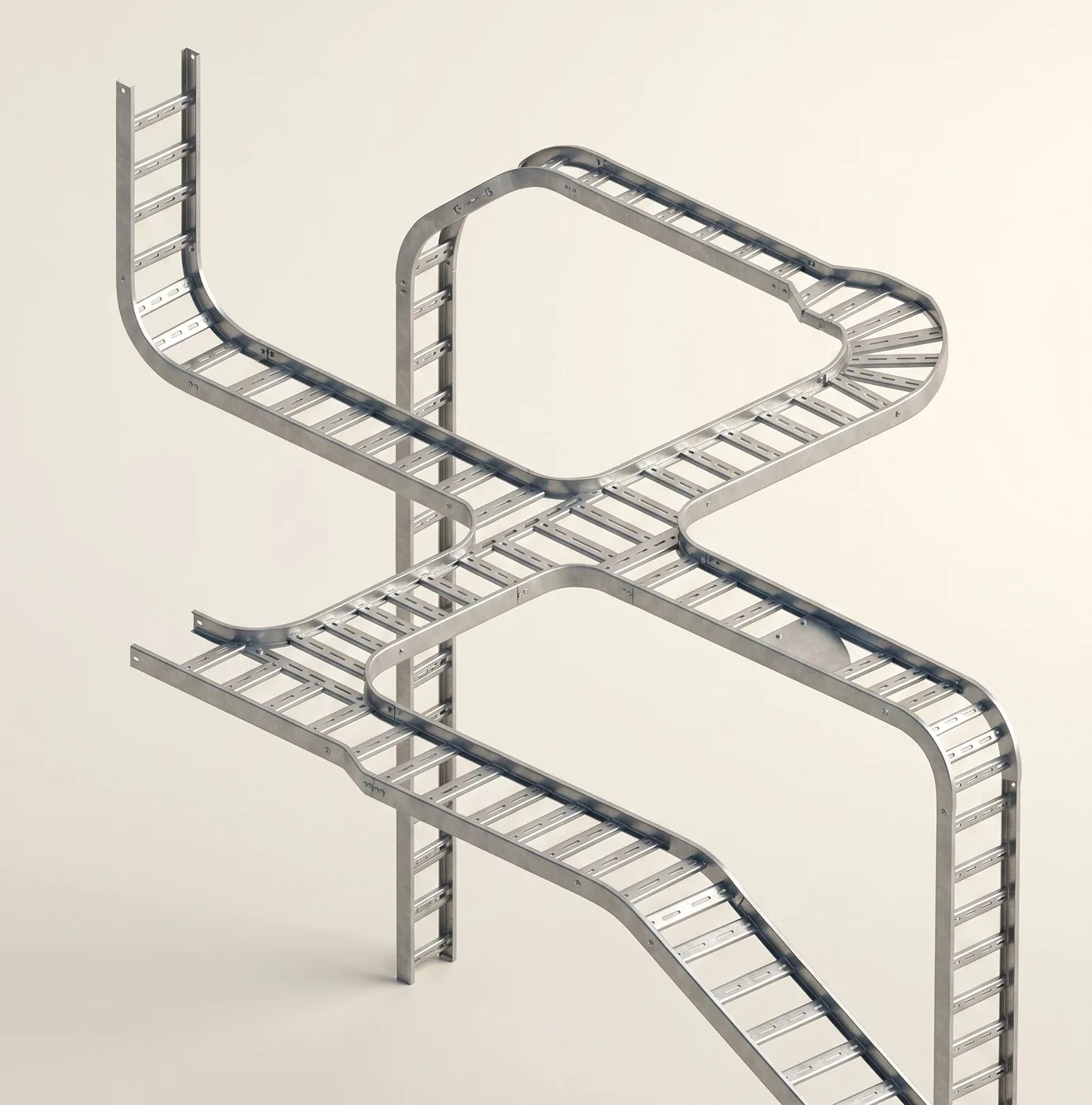 Cable ladder system manufactured at Metosu's Tangerang facility